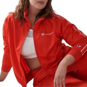 Champion Track Jacket Womens Red Zip Up Athletic Full Zip 1X